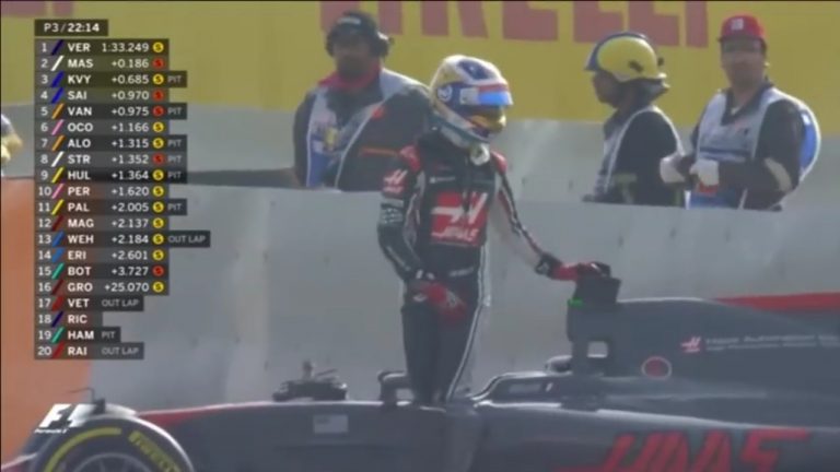 Grožāna avārija Bahreinas treniņos