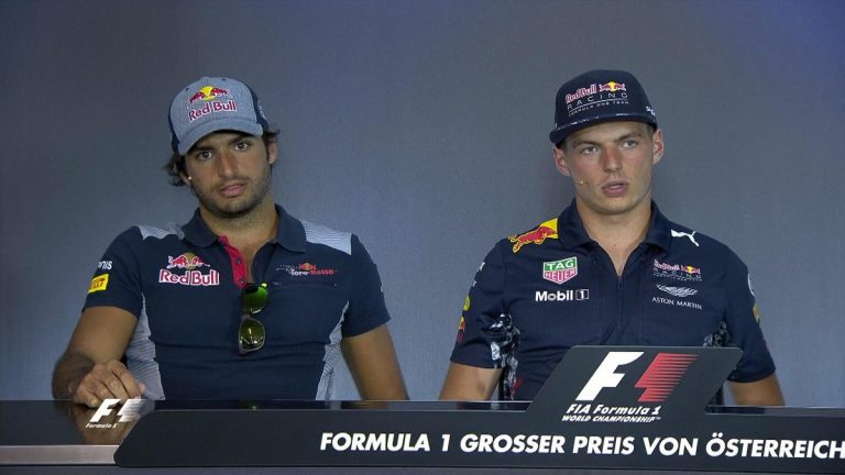 Austrijas GP preses konference – Verstapens, Saincs, Masa