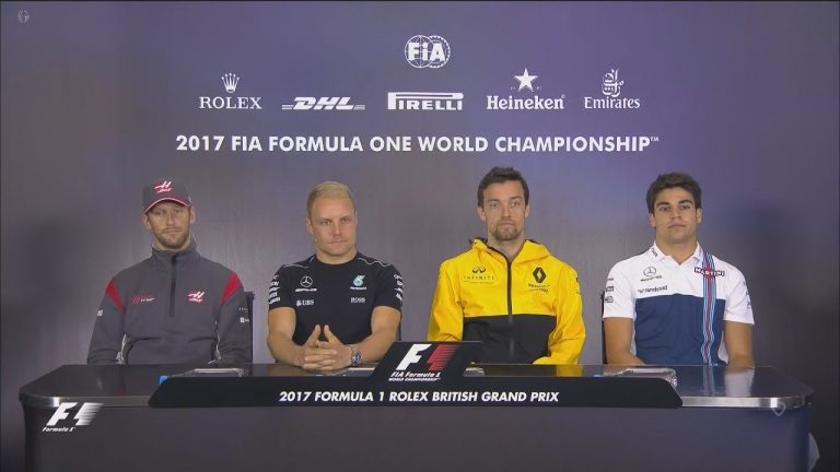 Lielbritānijas GP preses konference – Grožāns, Botass, Palmers, Strols
