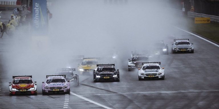 Drēgnos un slapjos apstākļos Nirburgringā aizvadītas F3 un DTM cīņas
