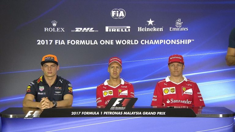 Malaizijas GP preses konference – Verstapens, Fetels, Raikonens