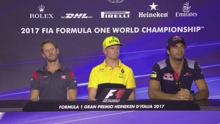 Itālijas GP preses konference: Grožāns, Hulkenbergs, Saincs