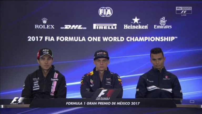 Meksikas GP preses konference – Verstapens, Peress, Verleins