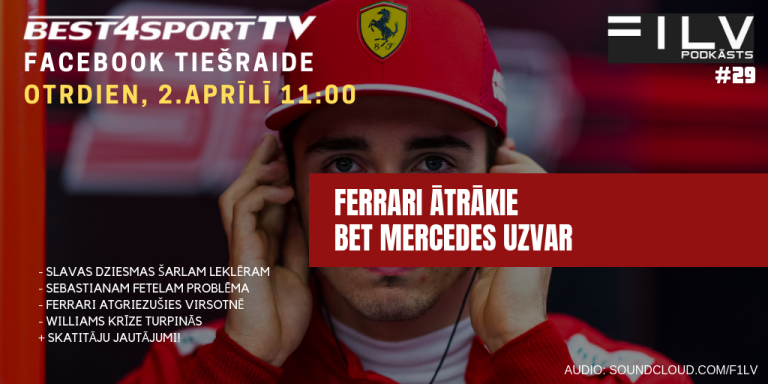 F1LV Podkāsts #29: Pēc Bahreinas GP – Leklērs izpogā Fetelu