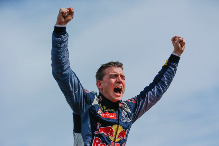 Timijs Hansens pēc uzvaras, Foto: FIAWorldRallycross.com