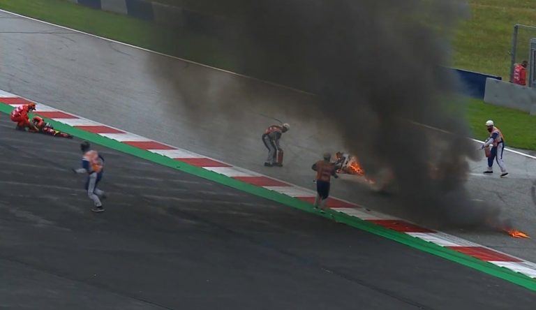 Štīrijas Grand Prix ugunīga avārija, Martinam pirmā uzvara