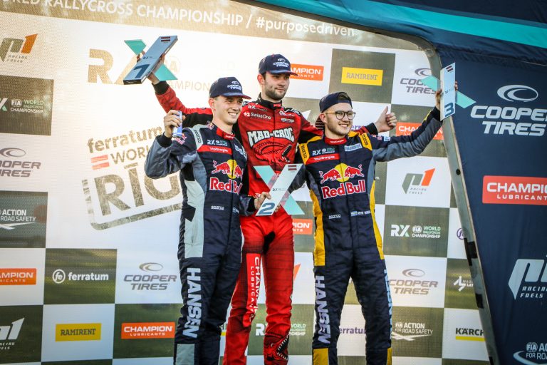 Niklass Gronholms uzvar ‘Ferratum World RX of Riga’ pirmajā dienā
