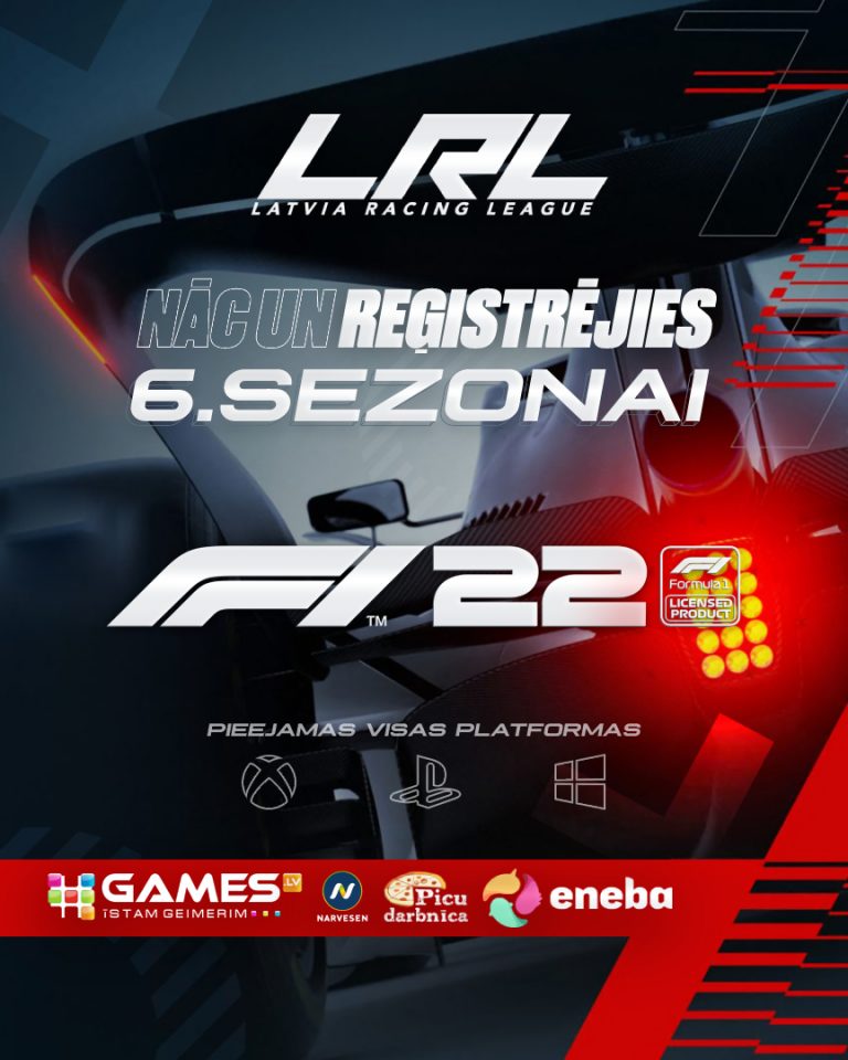 Sākusies F1 Latvia Racing League 6 sezonas reģistrācija
