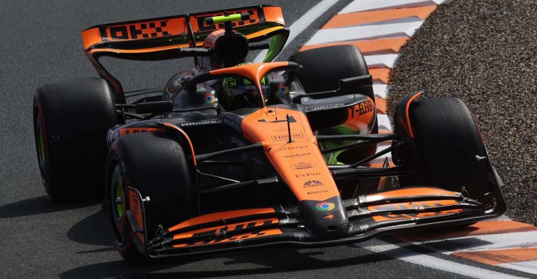 Noriss Holandes GP kvalifikācijā uzveic mājinieku Verstapenu