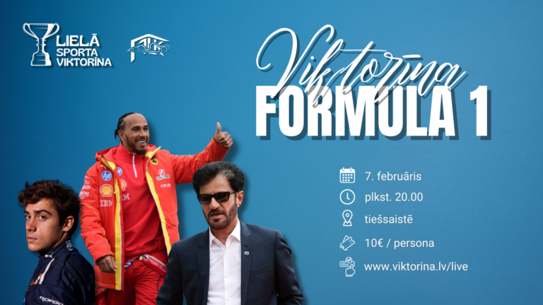 F1 tiešsaites viktorīna – piedalies un padalies!
