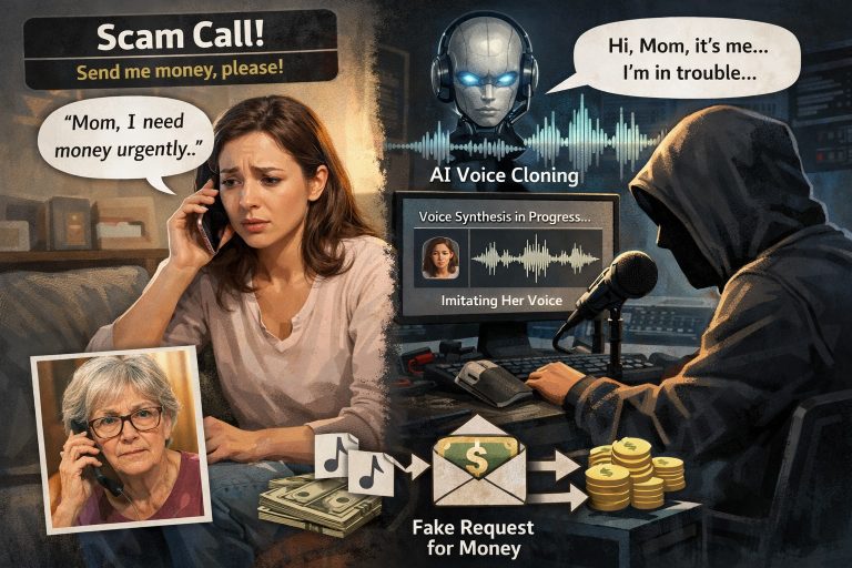 AI balss klonēšanas krāpšanas: kad ‘ģimenes loceklis’ zvana un lūdz naudu