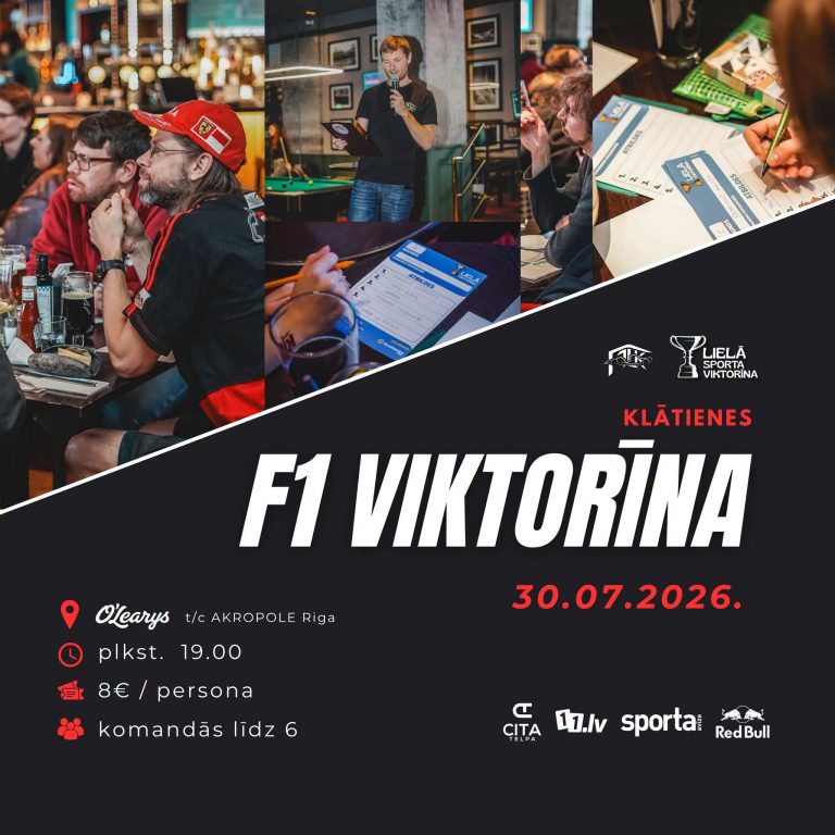 Piesakies sezonas trešajai Formula 1 viktorīnai!