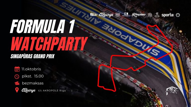 Singapūras Grand Prix – skatīsimies kopā!